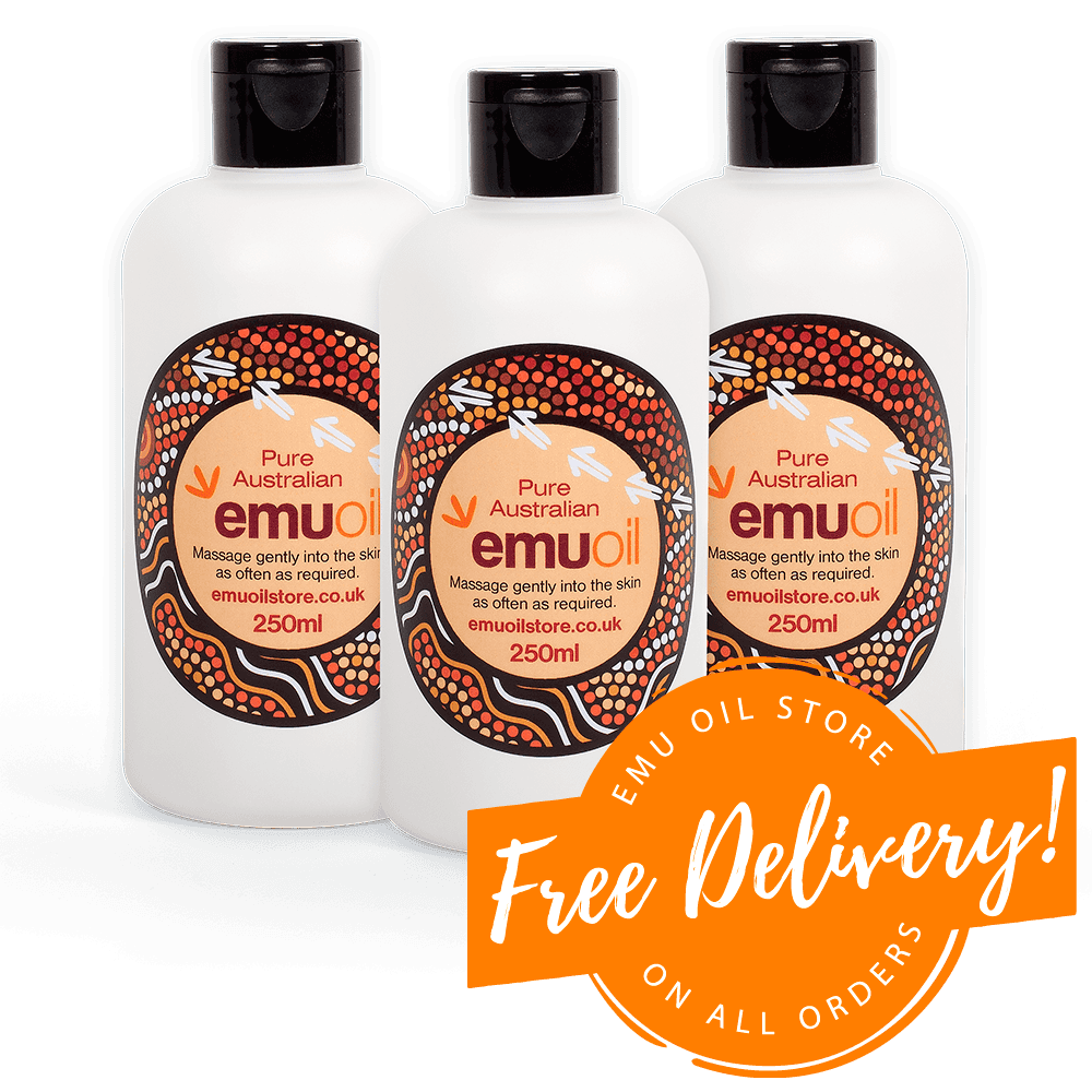 Pure Australian Emu Oil 3 Bottles Free Delivery